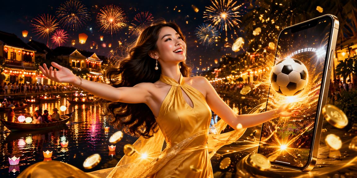 Không khí lễ hội cá cược bóng đá tại Hội An về đêm rực rỡ đèn lồng